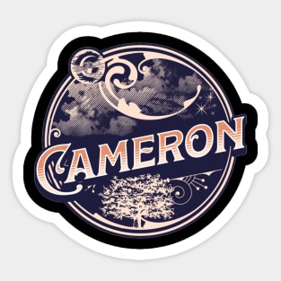 Cameron Name Tshirt Sticker